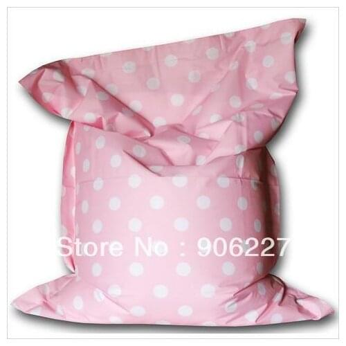 EXTRA LARGE SIZE !! pink polka dots beanbag chair . large seat cushion - free shipping