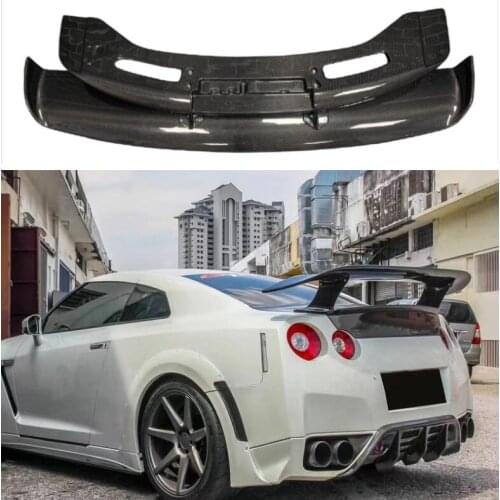 Real Carbon Fiber Rear Trunk Lip Spoiler Wing Fits For Nissan GTR R35 GT Style 2009-2017