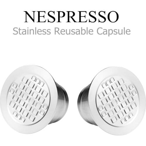 2nd Generation Stainless Steel Metal Refillable Reusable Capsule For Nespresso Machine Refillable Free Shipping