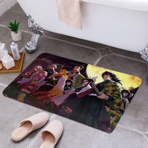 Demon Slayer Pillars Cheaper Anti-slip Modern Area Rugs Living Room Balcony Bathroom Printed Carpet Doormat Hallway Bath Mat