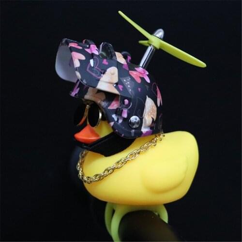 Rubber Duck Toy Car Ornaments Yellow Duck Car Dashboard Decorations with Propeller Helmet for Adults, Kids, Women, Men