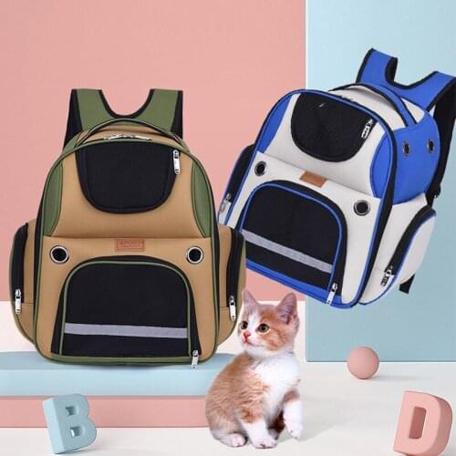 Cat Backpack Multi Faceted Ventilation And Large Space Lightening The Load Puppy Pet Bag Splash Proof Portable Pet Bag In Winter