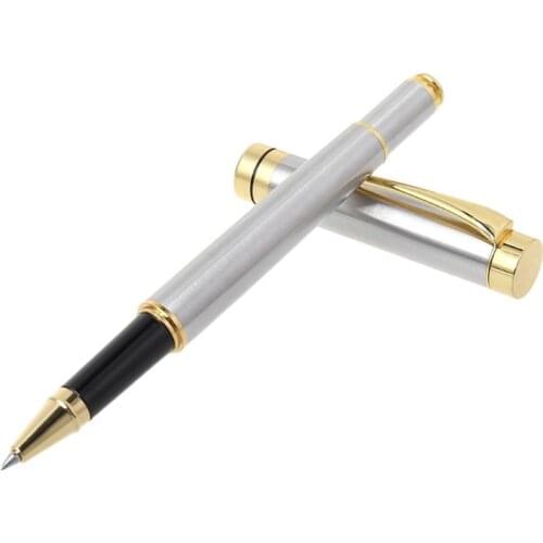 Luxury Metal Ballpoint Pen Signature Black Ink Gel Pens Stationery Office Supplies Business Gifts M5TE