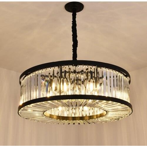 Modern Crystal Chandelier Light Fixture Elegant Round Hanging Crystal Lamp Lustre for Living room Dining room Hotel Restaurant