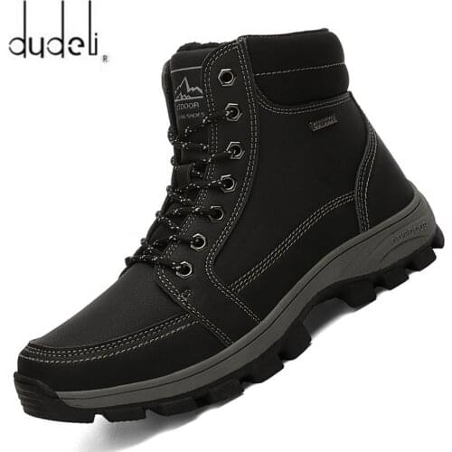 Super Warm Winter Men Boots Genuine Leather Snow Boots Men Winter Work Shoes Men Military Army Ankle Boots for Men Botas Zapatos