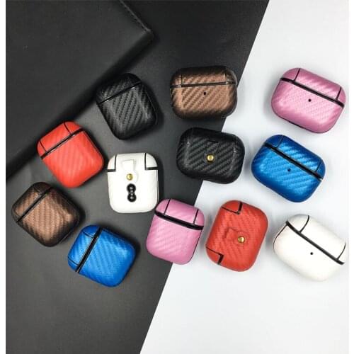 Woven Leather Skin Earphone Case For Apple AirPods Pro Wireless Headphone Shockproof Protective Cover For Air Pods 1/2 Cases