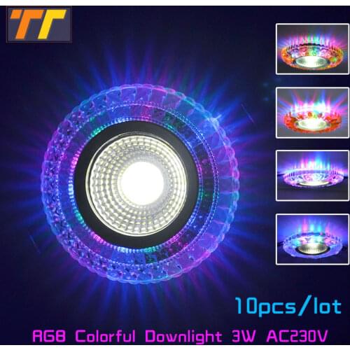 10pcs/lot Ultra Slim Round Concealed Color phantom LED Panel Light 3W 5W 7W 9W Lamp Acrylic Downlight AC110 220V indoor light