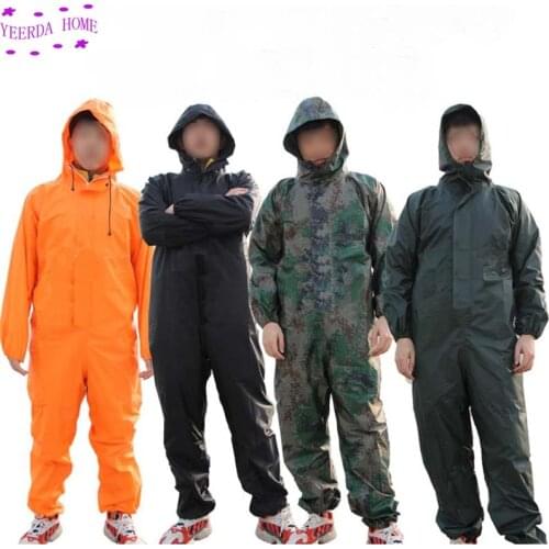 Superior Motorcycle Raincoat Men Outdoor Camouflage Rainwear Women Waterproof Jumpsuit Raincoat Cycling Hiking Camping Rain Coat