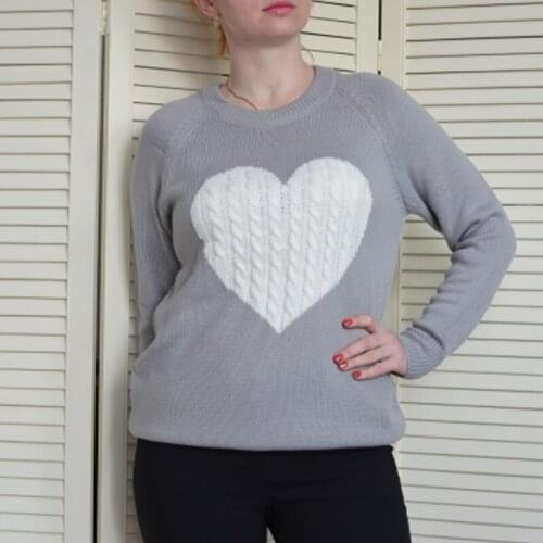 Spring Autumn Sweater Jumper New Fashion Women Sweater Female Reversible Hollow Out Knitted Sweater Pullovers Heart Pattern