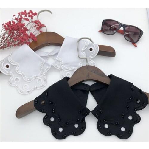 2021 Women Handmade Beading Lapel Fake Collar Shawl Shirt Detachable Collars Necklace Choker False Collar Clothes Accessories