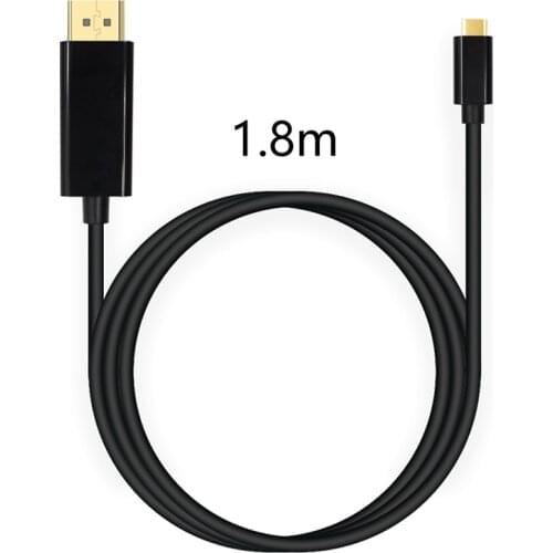 1.8M USB 3.1 Type C Display Port Cable Top USB-C Male to DP 4K60hz HDTV Adapter