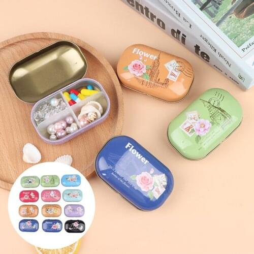 1Pcs Colorful Mini Tin Pill Box Sealed Jar Packing Boxes Jewelry Candy Box Small Storage Boxes Cans For Pill Coin Earrings