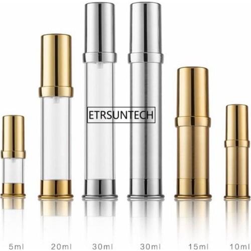 100pcs Empty Refillable Acid Serum for Beautiful Skin Airless Pump Bottle for Cosmetic Containers 5ml 10ml 15ml 20ml 30ml F2181