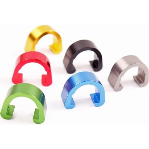 500Pcs Bicycle Brake Cable/Derailleur Line Buckle Tubing Cable C-Clip Aluminum Alloy Fixed Clamp Clips MTB Road Bike