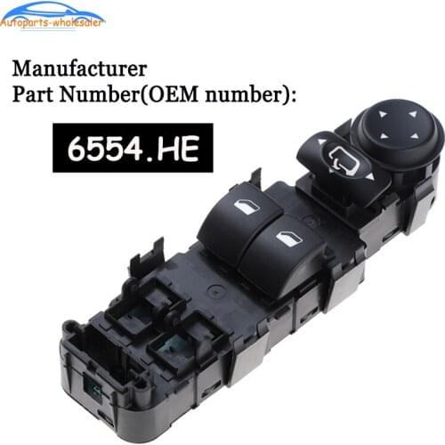 Car 6554.HE 6554HE 9651464277 For Citroen C4 2004 2005 2006 2007 2008 2009 2010 Master Power Window Switch