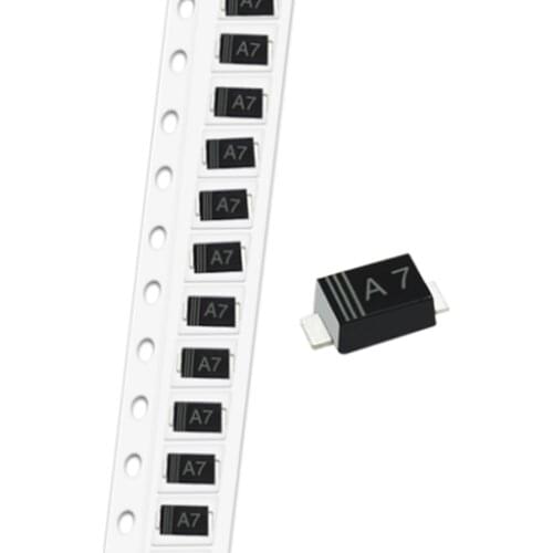 Free shipping 100PCS Hot Sale 1N4007W A7 SOD-123 1206 SMD diode