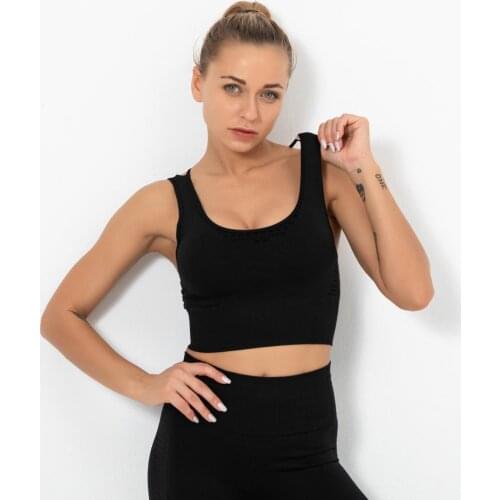 Seamless Sport Set Women Hollow Out 2-piece set Crop Top Bra+High Waist Leggings Outfit Fitness Wear Gym Suit Yoga Sets