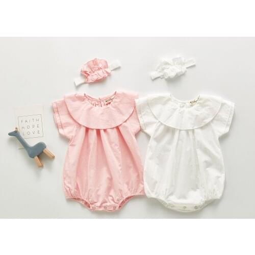 Infant Toddler Summer Baby Girl Pink Skirt Romper Bodysuit Jumpsuit Casual Clothes