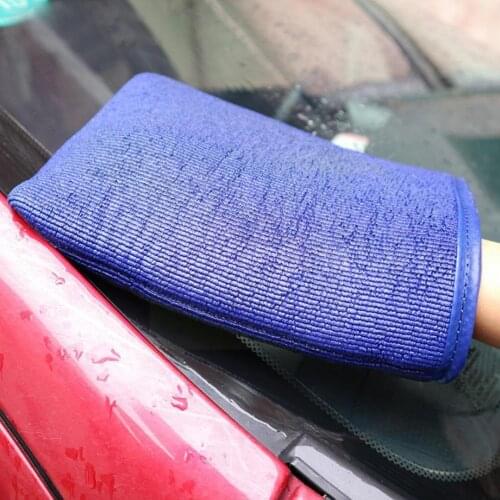 Double-sided Car Cleaning Cloth Gloves Microfiber Auto Towel Detailing Washing Tools Absorbent Care Drying V1S3