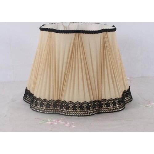 E27 Art Deco Lamp shade for Floor lamp 39cm table lamp shade silk fabric beige lampshades modern style lamp cover