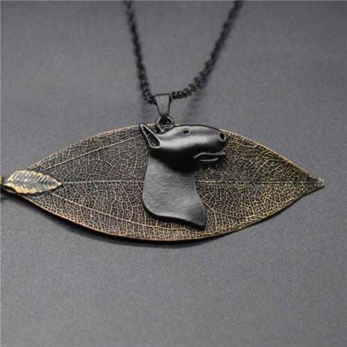Elfin Trendy Bull Terrier Necklaces Black Dog Jewellery Bull Terrier Pendant Necklaces Women Men Jewellery