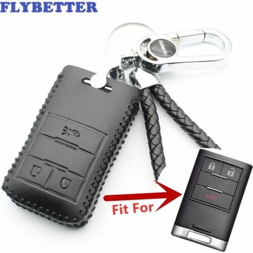 FLYBETTER Genuine Leather 3Button Smart Key Case Cover For Chevrolet New Captiva/Malibu/Trax Car Styling (B) L1992