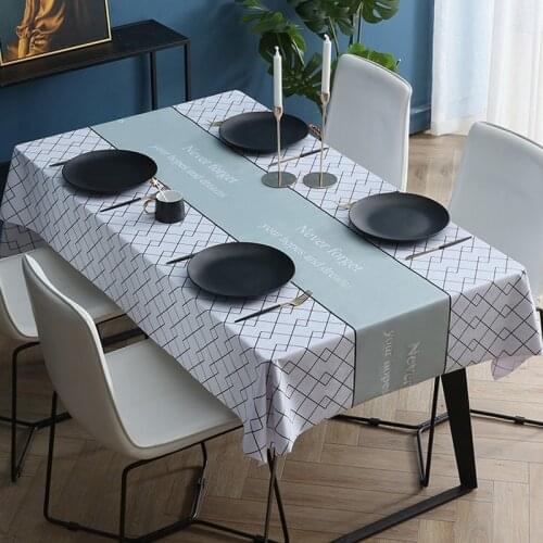 PVC Print Coffee Table for Living Room Table Cloth Waterproof Oilproof for Table Kitchen Decoration Home Decor Aesthetic