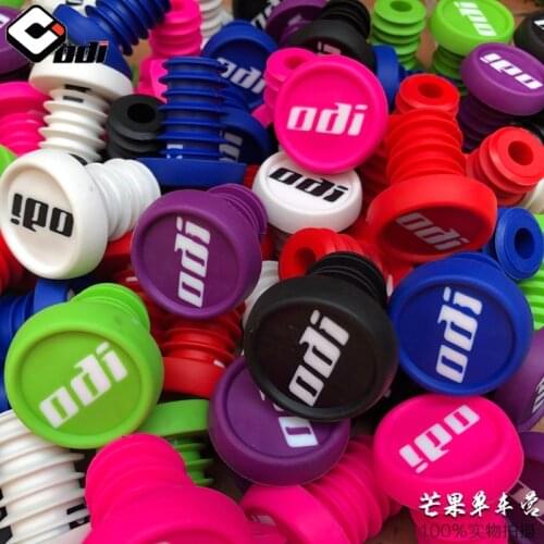 ODI Bicycle Grip Anti-skid Firm Handlebar Caps Lightweight Bar End Plugs For MTB BMX DH FR balance bike parts Accessories 2 Piec