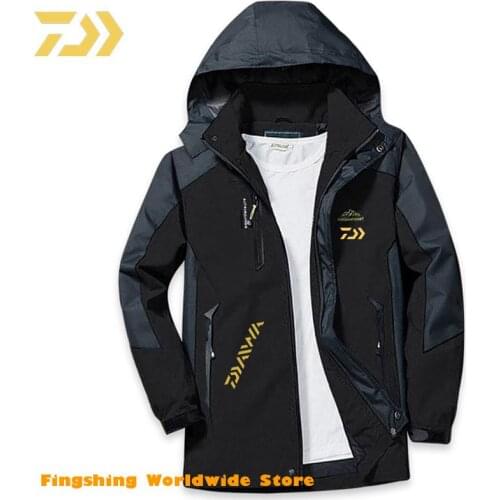 Daiwa Fishing Jacket Windbreaker Autumn Mens Outdoor Sport Waterproof Fishing Clothing Breathable Hooded DAWA Fishing Coat