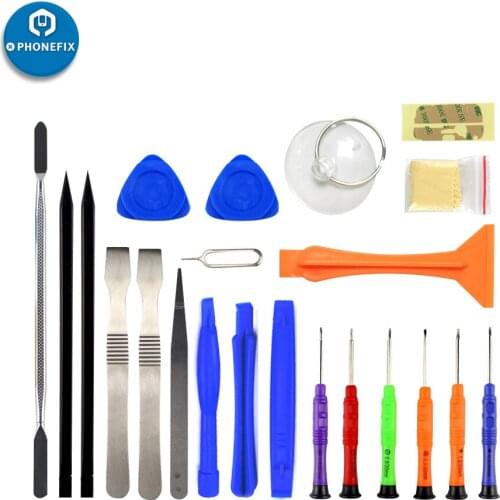 22 in 1 Screen Repair Kit Mobile Repair Opening Tools with Pry Spudger Suction Cup Screwdriver Set for iPhone Repair Hand Tools