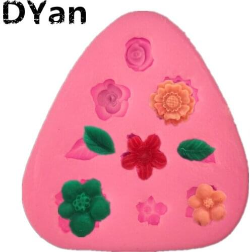 New Flowers, Leaves, Fondant Cake Mold, Chocolate Mold, DIY Cake Baking, Decorative Silicone Mold A1591
