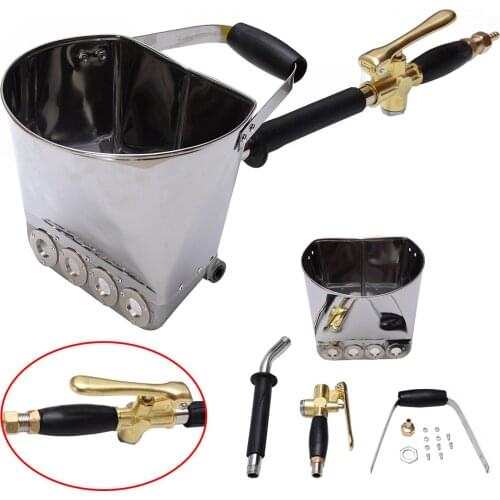 6 Bar Mortar Sprayer Wall Mortar Gun Stucco Shovel with Hopper Ladle Spray Gun Cement Air Stucco Sprayer Tool