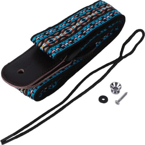Ukulele Strap Adjustable Length 70-120 cm Soft And Ethnic Style 4-String Guitar For Adults Children Plaid Acoustic Guitar Strap