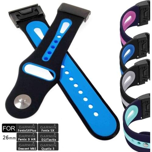 For Fenix 5X Sport Large Quick Fit Easy Release Silicone Waterproof Watch Band Strap for Garmin Fenix 5X/ 5X Plus/Fenix 3/3 HR
