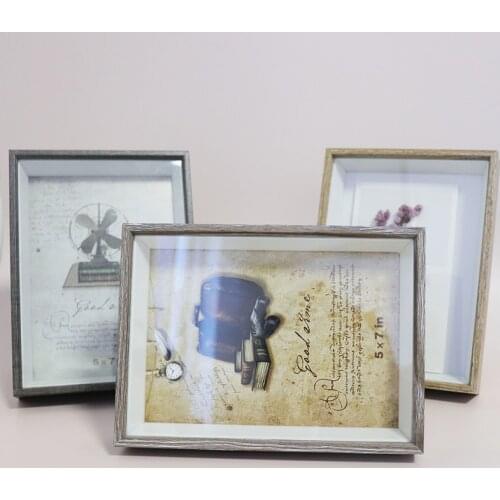 Retro Wooden 6 Inch 7 Inch 8 Inch 10 Inch Stereo Vacuum Photo Frame 3d Butterfly Specimen Dried Flower Diy Handmade Photo Frame