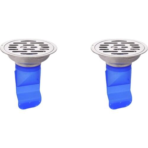 Silicone Kitchen Strainer Bathroom Pipe Sewer Drain Anti-Odor Pest Control Floor Drain Accessories Round Stainless Steel Cover