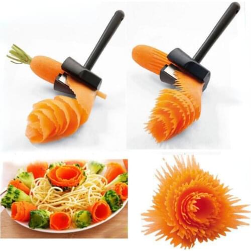 1pc kitchen accessories gadget Stainless Creative Scroll vegetable Cutter fruit Vegetable Spiral knife kitchen gadgets