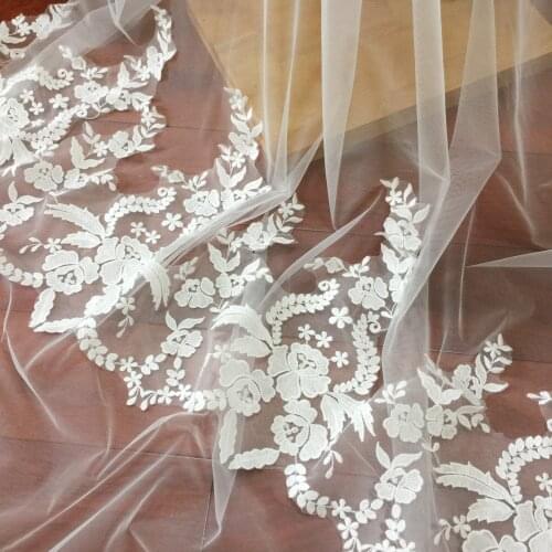 Wedding Dress Flower Lace Trim DIY Veil Trim Hat And Bridal Dress Hem 10 Yards
