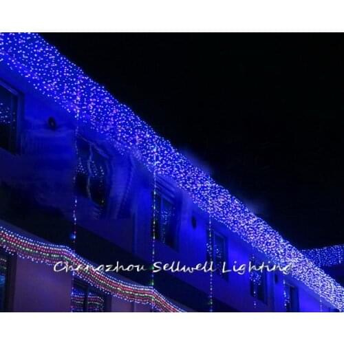 Led christmas lighting yard decoration 1*6m blue LED star backdrop lamp H199