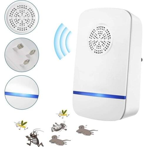 Ultrasonic Pest Repeller-4 Pack Electronic Plug In Pest Control Repellent Repeller Spider Mouse Insects Cockroach Human Pet Safe