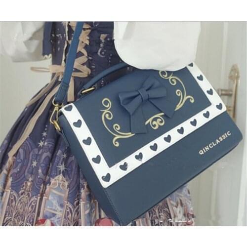 Retro Preppy style Lolita JK Uniform Messenger Bags Japanese Girl Backpack England Student Handbag B1458