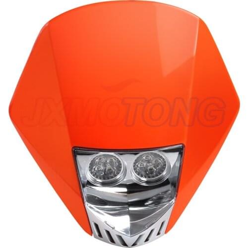 Universal Headlight Led Double Light Bulb Motorcycle Headlamp For KTM CRF YZF WRF KXF KLX RMZ DRZ Enduro Dirt Bike