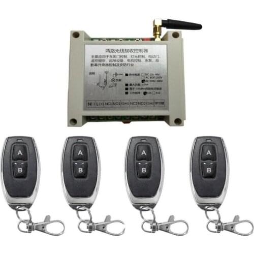 AC 220 V 240 V 250V 380V 2channel 30A relay Universal RF Wireless Remote Control