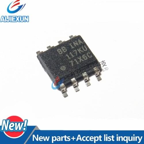 2Pcs in stock INA117KU SOP8 High Common-Mode Voltage DIFFERENCE AMPLIFIER 100% New and original