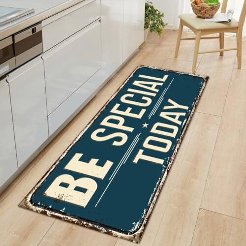 Vintage Kitchen Mat Carpet Non-slip Flannel Entrance Door Mat Bath Mat Boho Decor Kitchen Rug Hallway Carpet Home Decor