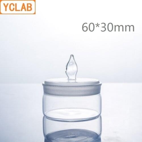 YCLAB 60*30mm Weighing Bottle Flat Low Form Sealed Glass Scale Specific Gravity Bottle Laboratory Chemistry Equipment