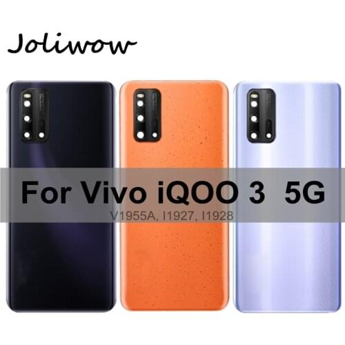 6.44"For Vivo IQOO 3 5G Back Battery Cover Door Housing case Rear Glass cover With camera lens for vivo iqoo3 5G Battery Cover