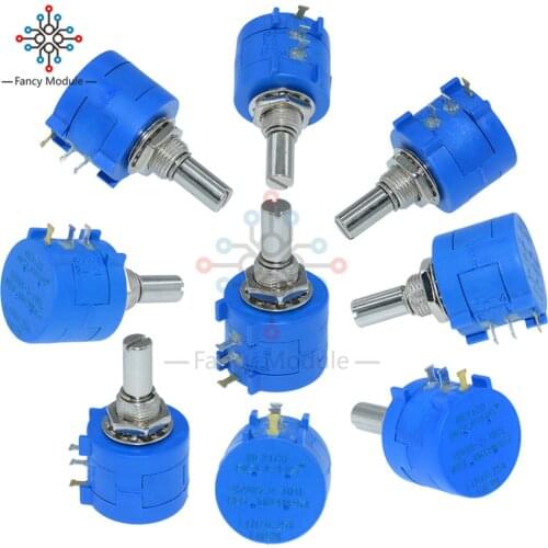 2PCS 3590S Series Potentiometer 500 1K 2K 5K 10K 20K 50K 100K ohm 3590S-2-103L 3590S 101 102 103 104 201 202 203 501 502 503