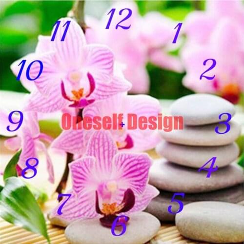 2021 popular diy diamond painting clock flower diamond embroidery sale clock diy frame decoration home diamond mosaic sale
