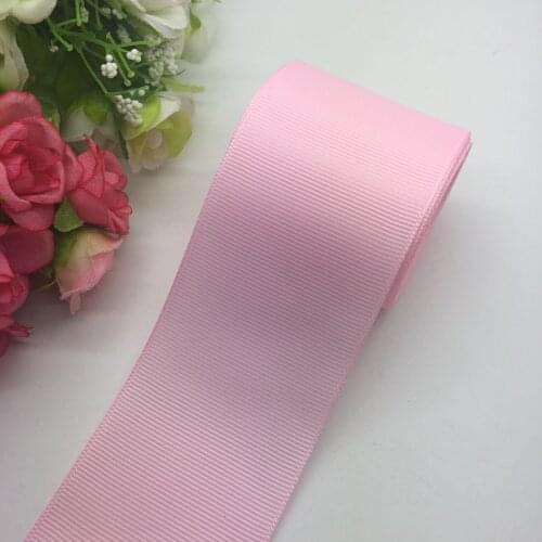 3yards/lot 2Inch 50mm Wide Pink Grosgrain Ribbon Hair Bows Wedding DIY Crafts